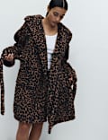Teddy Borg Leopard Print Dressing Gown