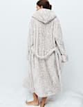 Fleece Leopard Print Dressing Gown