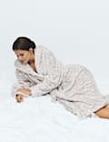 Fleece Leopard Print Dressing Gown