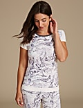 Marble Short Sleeve Pyjama Top