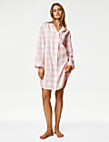 Pure Cotton Checked Nightshirt