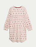 Women's Fairisle Waffle Family Christmas Nightdress