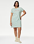 Pure Cotton Positive Vibes Slogan Nightdress