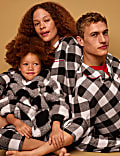 Women's Mono Check Family Christmas Short Nightshirt