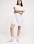 Cotton Modal Animal Print Short Nightdress