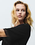 Lace Detail Mini Nightshirt