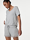 Body Soft™ Lace Trim Pyjama Shorts