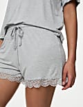 Body Soft™ Lace Trim Pyjama Shorts