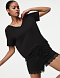 Body Soft&trade; Lace Trim Pyjama Shorts