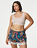 Schlafanzug-Shorts mit Blumendruck