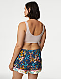 Schlafanzug-Shorts mit Blumendruck