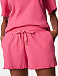 Cotton Rich Ribbed Lounge Pyjama Shorts