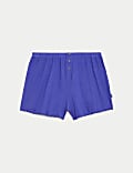 Cotton Rich Ribbed Pyjama Shorts