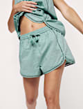 Pure Cotton Dobby Pyjama Shorts