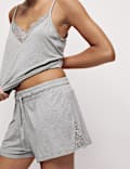 Lace Detail Pyjama Shorts