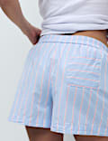Pure Cotton Striped Pyjama Shorts