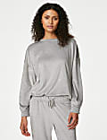 Flexifit&trade; Velour Foil Polka Dot Lounge Sweatshirt