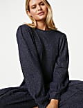 Cosy Lounge Glitter Waffle Sweatshirt