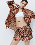 Pure Cotton Animal Print Pyjama Shorts
