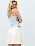 Pure Cotton Poplin Spot Print Pyjama Shorts