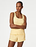 Cotton Rich Ribbed Lounge Vest