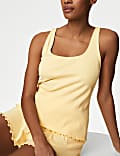 Cotton Rich Ribbed Lounge Vest
