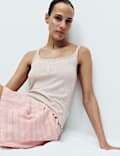Pure Cotton Cambric Striped Pyjama Shorts