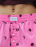 Pure Cotton Poplin Striped Pyjama Shorts