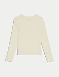 Cotton Rich Ribbed Pyjama Top