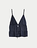 Dream Satin™ Tie Front Cami Top