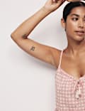 Pure Cotton Gingham Cami Pyjama Top
