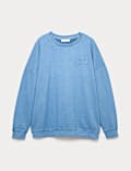 Cotton Rich Brushback Lounge Sweatshirt