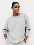 Cotton Rich Brushback Lounge Sweatshirt