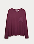 Pocket Detail Long Sleeve Pyjama Top