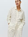 Pure Cotton Muslin Printed Pyjama Top