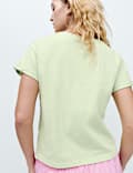 Jersey Washed Graphic Pyjama Top