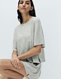 Modal Rich Ribbed Pyjama Top