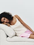 Pure Cotton Pointelle Lace Cami Pyjama Top