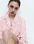 Pure Cotton Striped Pyjama Shirt