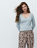 Cotton Rich Pointelle Pyjama Top