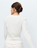 2 Pack Cotton Modal Ribbed Pyjama Top