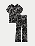 Cotton Rich Printed Pyjama Set