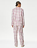 Καρό πιτζάμα από φλις ύφασμα