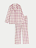 Pyjama en polaire ultra-doux à carreaux