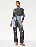 Cotton Rich Heart Print Pyjama Set