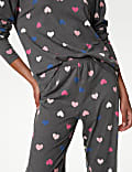 Cotton Rich Heart Print Pyjama Set