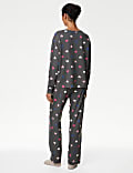 Cotton Rich Heart Print Pyjama Set
