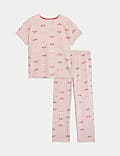 Ensemble pyjama 100&nbsp;% coton avec imprimé