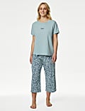 Cotton Rich Crop Leg Pyjama Set