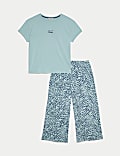 Cotton Rich Crop Leg Pyjama Set